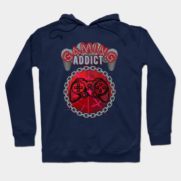 Gaming Addict - Funny Gamer Hoodie by SEIKA by FP